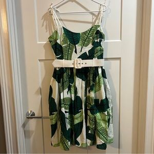 Collectif Mainline Jade Banana Leaf Pinup Dress